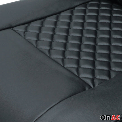Sitzbezüge Schonbezüge für Renault Master 2010-2024 Kunstleder Schwarz 2+1