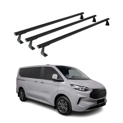 Dachträger für Ford Transit Custom / Tourneo Custom 2023-2026 75kg Schwarz 3tlg