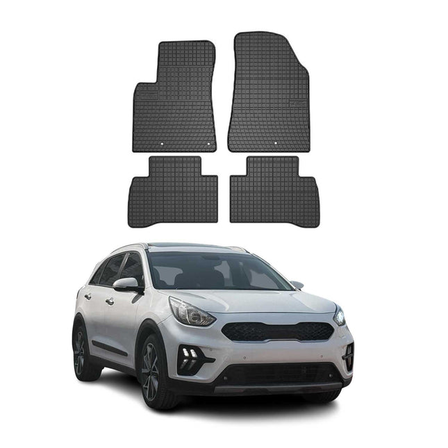 OMAC Gummi Fußmatten für Kia Niro I 2017-2022 Automatten Gummi Schwarz 4tlg