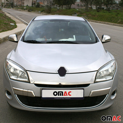 Kühlergrill Leisten Grillleisten für Renault Megane 2012-2015 Edelstahl Chrom