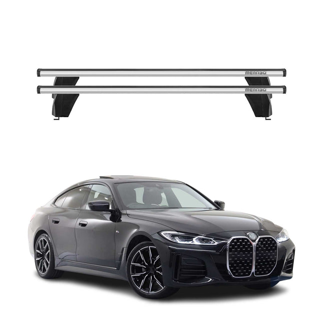 Menabo Dachträger Grundträger für BMW 4er G26 Gran Coupe 2020-2026 ABE Alu Grau