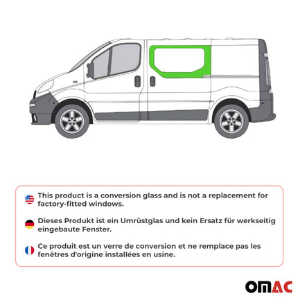Seitenfenster Fenster für Opel Vivaro A 2001-2014 Schiebetür Rechts L1 L2
