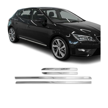 Seitentürleiste Türleisten Türschutzleiste für Seat Leon 2012-2020 Edelstahl 2x