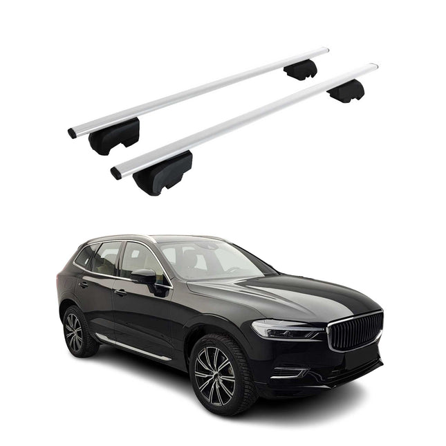 Dachträger Grundtäger für Volvo XC60 mk2 2018-2026 75kg Metall Silber 2 tlg