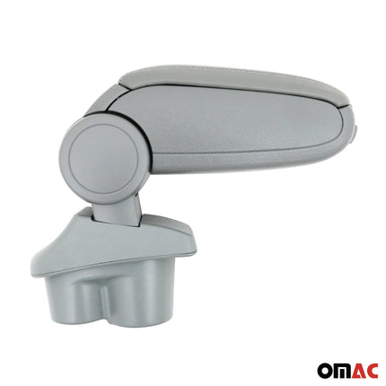 Mittelarmlehne Armlehne Mittelkonsole für Opel Corsa 2015-2019 PU-Leder ABS Grau