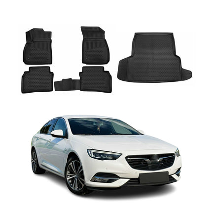 Gummi Fußmatten + Kofferraumwanne für Opel Insignia B 2017-2022 Stufenheck Set