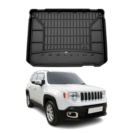 OMAC Gummi Kofferraumwanne für Jeep Renegade 2014-2018 TPE Laderaumwanne Schwarz