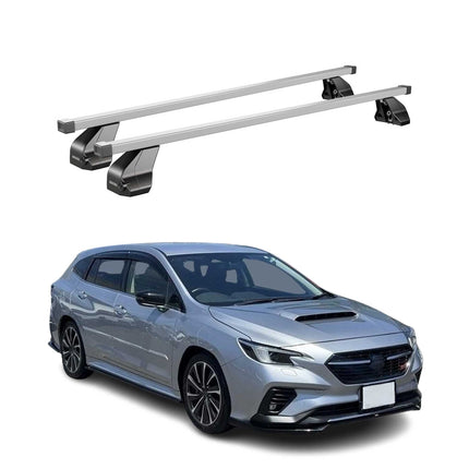 Menabo Dachträger Grundtäger für Subaru Levorg 2015-2020 75kg Stahl Silber 2 tlg