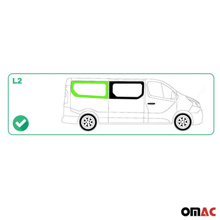 Seitenfenster Auto Fenster für Renault Trafic 2014-2024 Rechts Auto L2 Schwarz
