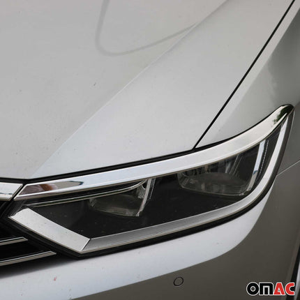 Scheinwerfer Leisten Motorhaubenleiste für VW Passat B8 2015-2021 Edelstahl 3tlg