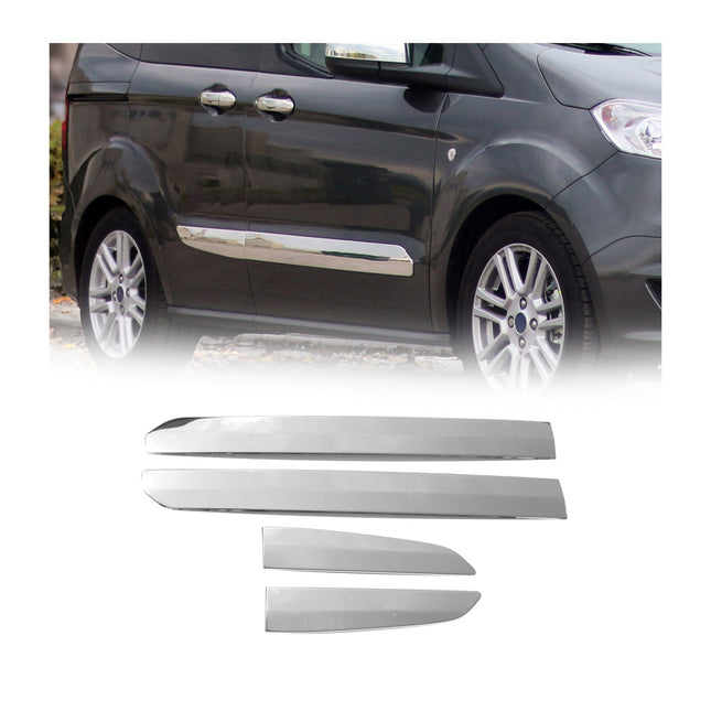 Seitentürleiste Türschutz für Ford Tourneo Transit Courier 2014-2024 Chrom 4x