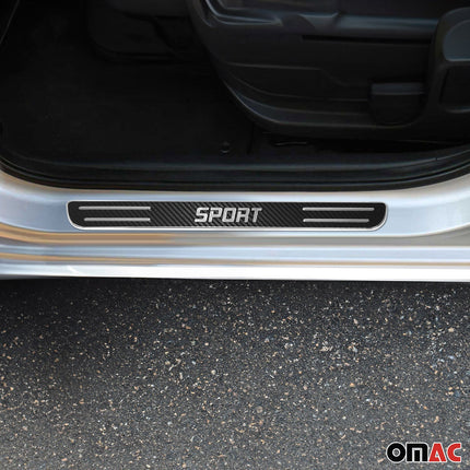 Einstiegsleisten Türschweller Sport für BMW 1er 2012-2019 Chrom Kohlefaserfolien