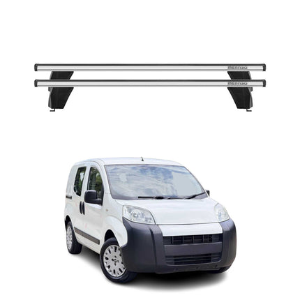 Menabo Dachträger Grundtäger für Citroen Nemo 2008-2017 75kg Alu Silber 2 tlg