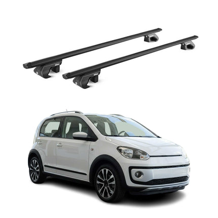 Dachträger Grundtäger für VW Cross Up! 2012-2019 90kg Aluminium Schwarz 2tlg ABE