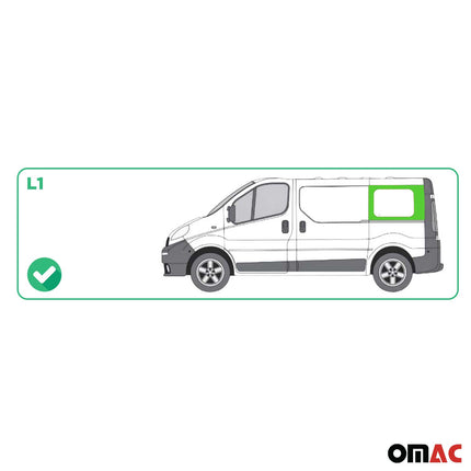 Seitenfenster Auto Fenster für Nissan Primastar 2001-2014 Schwarz Links L1
