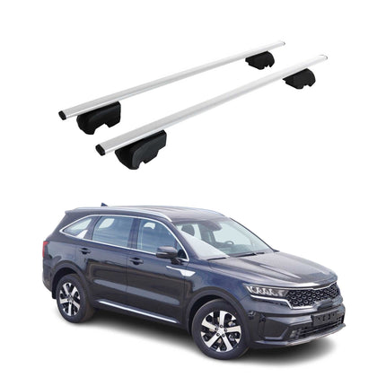 Dachträger für Kia Sorento 2021-2026 Grundträger Metall Silber ABE 2x