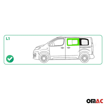 Schiebefenster Seitenfenster für Toyota Proace 2016-2026 Schwarz Auto Links L1