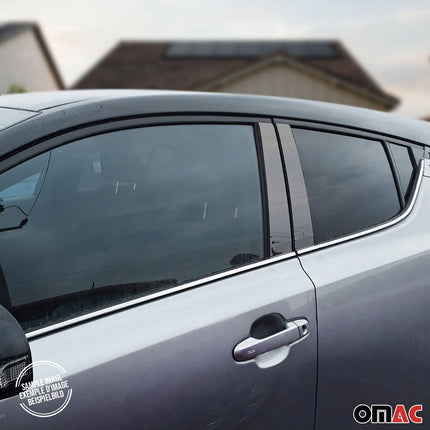 B-Säule C-Säule Türsäulen Verkleidung für Toyota C-HR 2016-2023 Chrom Dunkel 4x