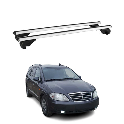 Dachträger Grundtäger für SsangYong Rodius 2004-2013 75kg Aluminium Silber 2 tlg