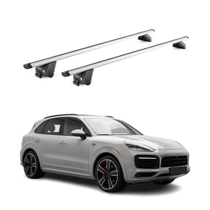 Dachträger Grundtäger für Porsche Cayenne 2019-2026 100kg Alu Silber 2tlg ABE