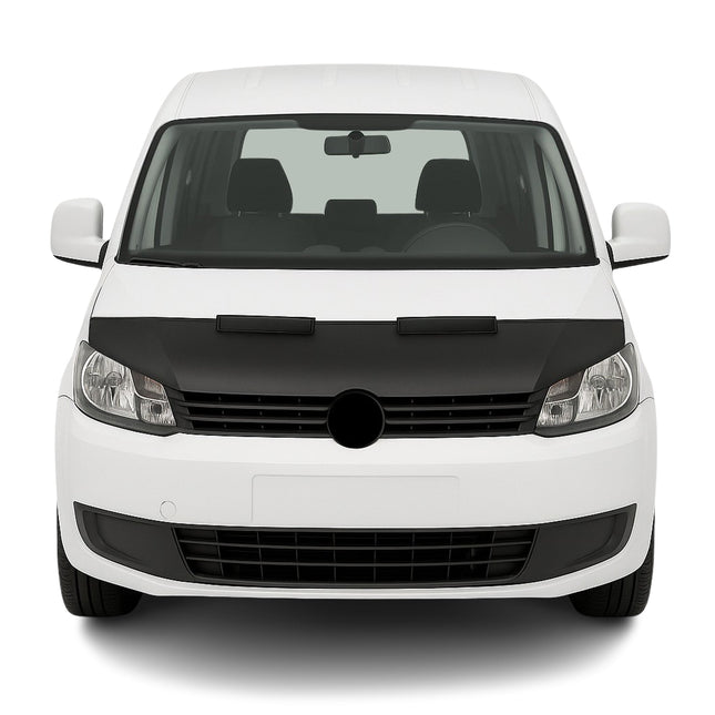 Haubenbra Steinschlagschutz Bonnet Bra für VW Caddy 2010-2015 Schwarz Halb