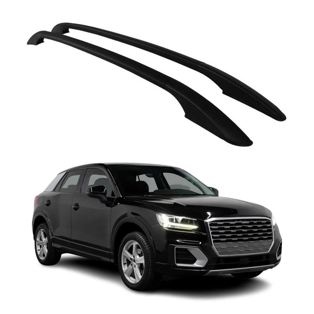 Aluminium Dachreling Relingträger für Audi Q2 2017-2026 Schwarz 2tlg