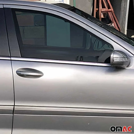 Fensterleisten Zierleisten für Mercedes C Klasse W203 2000-2007 Edelstahl 4tlg