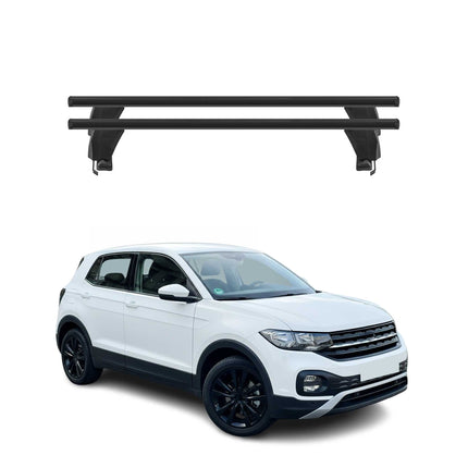 Menabo Dachträger Grundträger für VW T-Cross 2019-2026 Alu Schwarz 2tlg