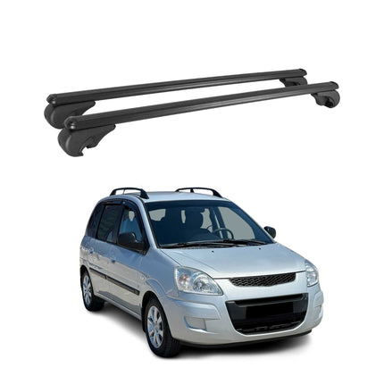 Dachträger Grundtäger für Hyundai Matrix Kombi 2001-2010 75kg Alu Schwarz 2 tlg