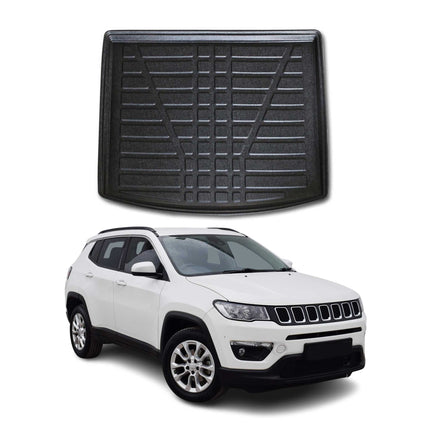 Kofferraumwanne Laderaumwanne für Jeep Compass 2017-2025 Gummi TPE Schwarz