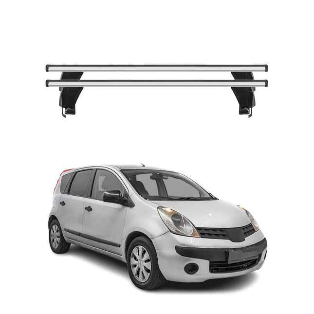 Menabo Dachträger Grundtäger für Nissan Note 2004-2012 50kg Alu Silber 2 tlg
