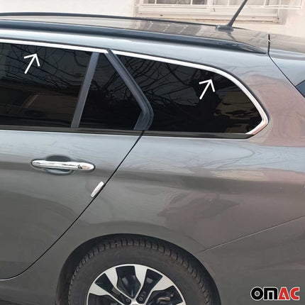 Fensterleisten Zierleisten für Fiat Tipo 2015-2026 Kombi Edelstahl Chrom 6tlg