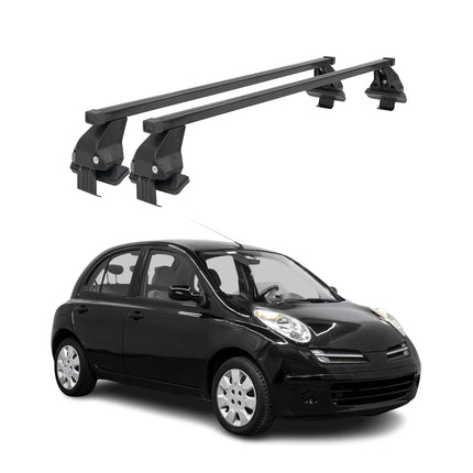 Menabo Dachträger Grundtäger für Nissan Micra 2002-2010 5tür 50kg Stahl Schwarz