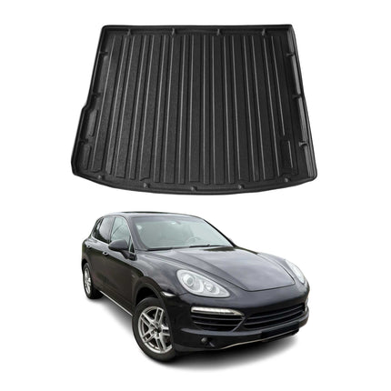 Kofferraumwanne Laderaumwanne für Porsche Cayenne mk2 2011-18 Gummi TPE Schwarz