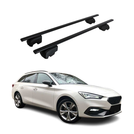 Dachträger Grundtäger für Seat Leon 2020-2026 75kg Metall Schwarz 2 tlg