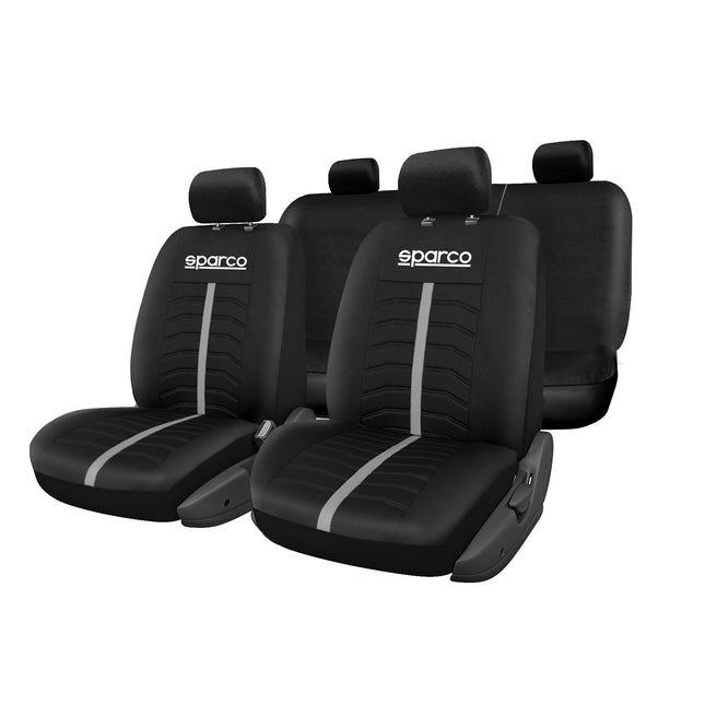 SPARCO Sitzbezüge Schonbezüge Autositzbezüge Universell Grau Vorne Hinten