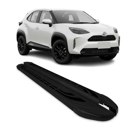 Trittbretter Seitenschweller für Toyota Yaris Cross 2021-2026 Schwarz 2 tlg