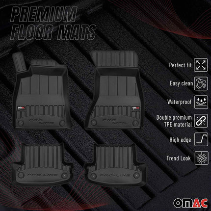 OMAC Gummi Fußmatten für Audi A5 Coupé Cabriolet F5P 2016-2024 Premium Gummi