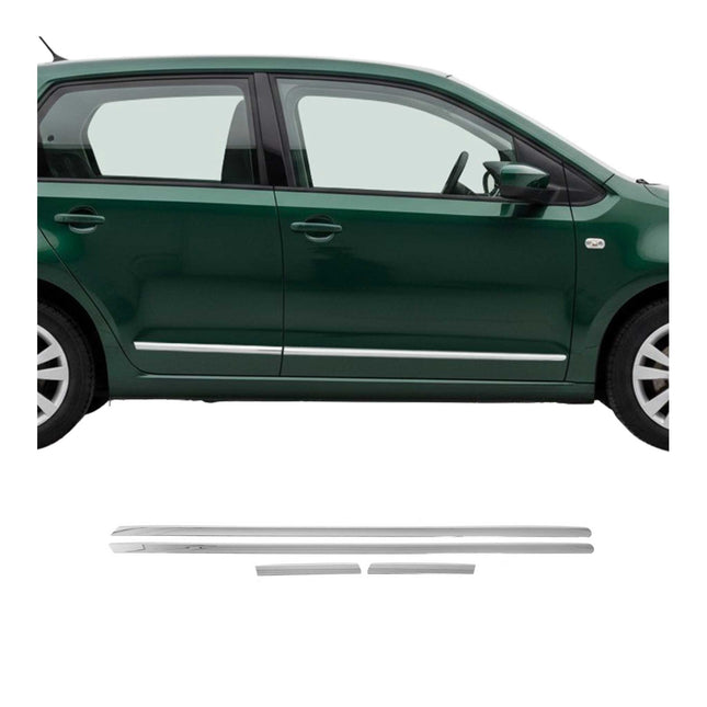 Seitentürleiste Türleisten Türschutzleiste für Skoda Citigo 2011-2020 Chrom 4x