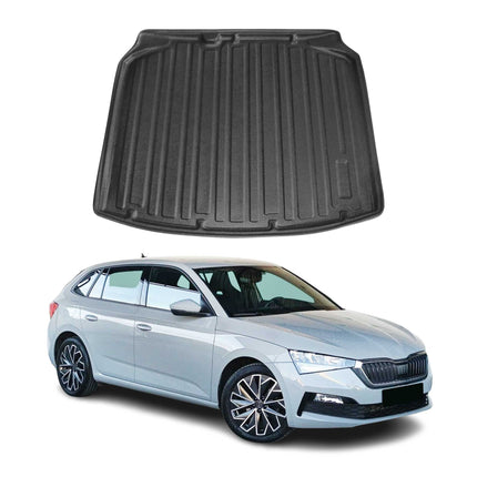 Kofferraumwanne Laderaumwanne für Skoda Scala 2019-2026 Gummi TPE Schwarz