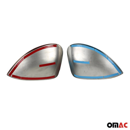Spiegelkappen Spiegelabdeckung für Seat Leon 1P1 2005-2012 Edelstahl Chrom 2tlg