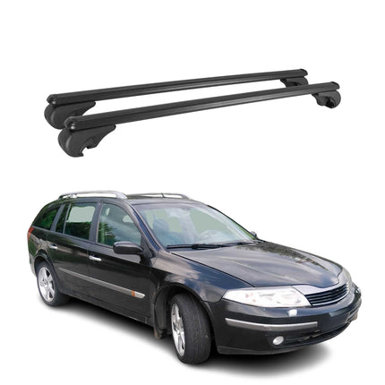 Dachträger für Renault Laguna Grandtour 2001-2006 Gepäckträger Alu Schwarz 2x