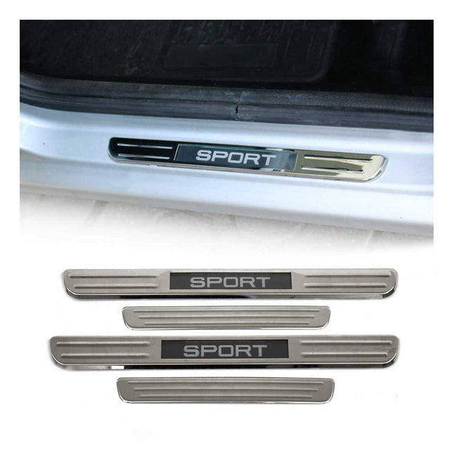 Einstiegsleisten Türschweller Sport für VW Polo 2001-2026 Edelstahl Chrom 4tlg