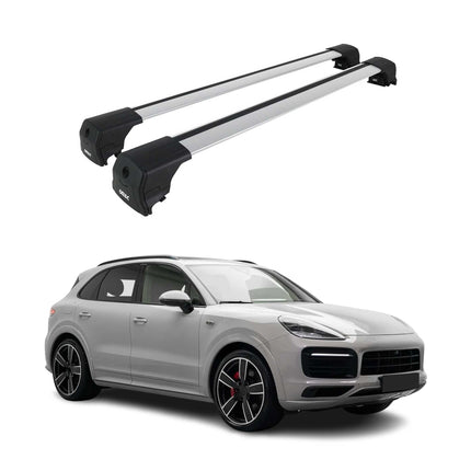 Dachträger Grundtäger für Porsche Macan 2014-2024 75kg Aluminium Silber 2 tlg