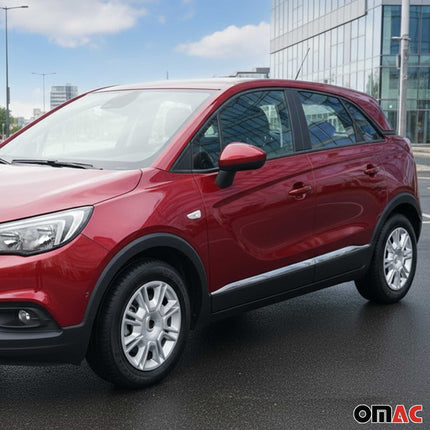 Seitentürleiste Türschutzleiste für Opel Crossland X 2017-2024 Chrom Stahl 4x