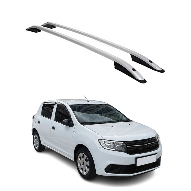 Dachreling Relingträger Alu für Dacia Sandero Stepway 2008-2020 Alu Silber 2x