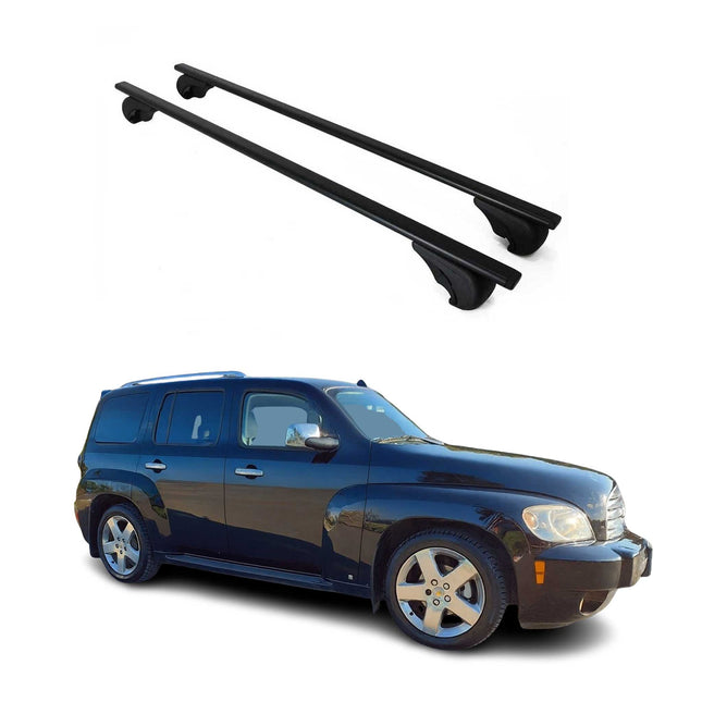 Dachträger Grundtäger für Chevrolet HHR 2005-2011 75kg Metall Schwarz 2 tlg