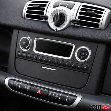 Schalterrahmen Blende für Smart ForTwo 451 2009-2014 Edelstahl Chrom 2tlg