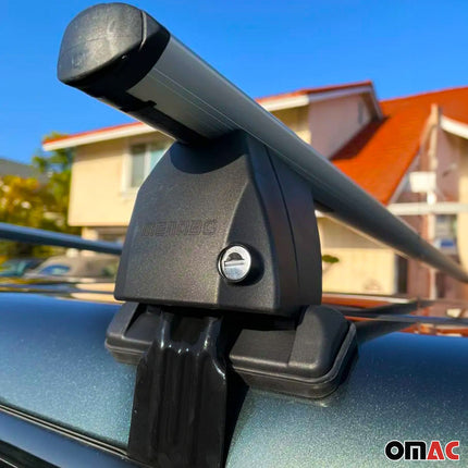 Menabo Dachträger Grundtäger für Toyota Auris mk1 2006-2012 50kg Alu Silber 2x