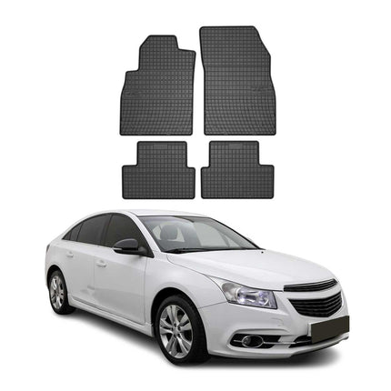 OMAC Gummi Fußmatten für Chevrolet Cruze 2012-2019 Automatten Gummi Schwarz 4tlg